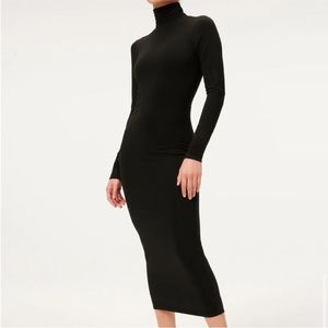 NWT Good American Sundown Turtleneck Bodycon Dress MIDI